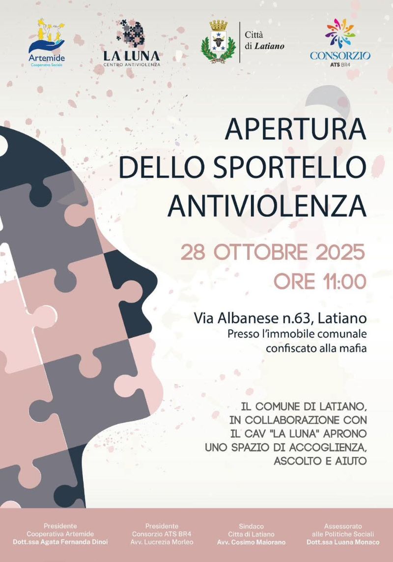 locandina sportello antiviolenza