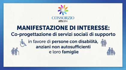 Manifestazione di interesse: co-progettazione di servizi sociali di supporto in favore di persone con disabilità, anziani non