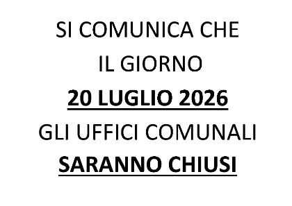 AVVISO- CHIUSURA UFFICI COMUNALI