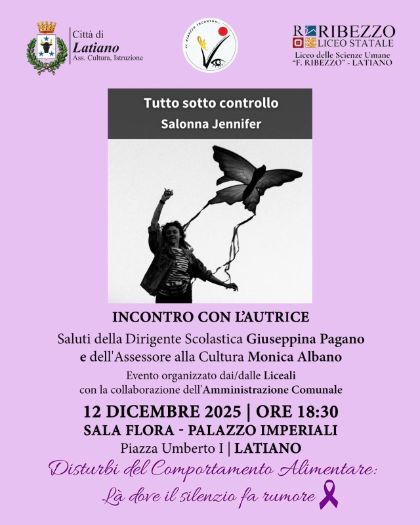  Incontro con l’autrice Jennifer Salonna “Tutto sotto controllo”