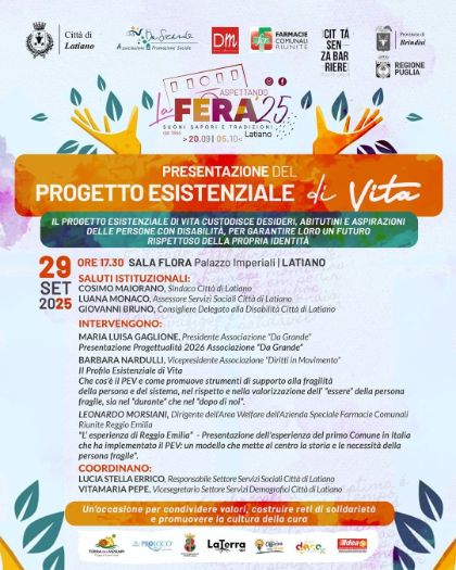 COMUNE DI LATIANO – INVITO ALLA PRESENTAZIONE