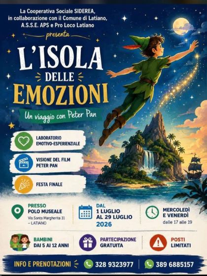  L'ISOLA DELLE EMOZIONI: Un viaggio con Peter Pan! 