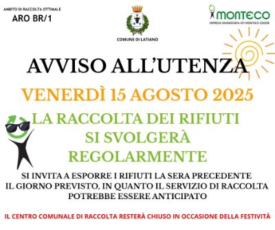 avviso 15 agosto