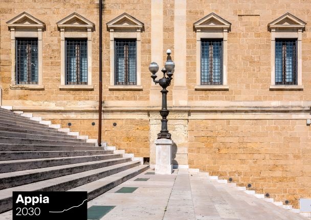 SCALINATA CON SCRITTA APPIA 2030