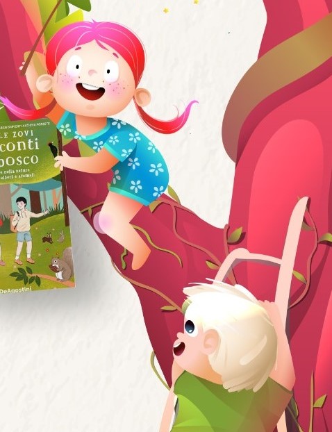 una bambina sull'albero