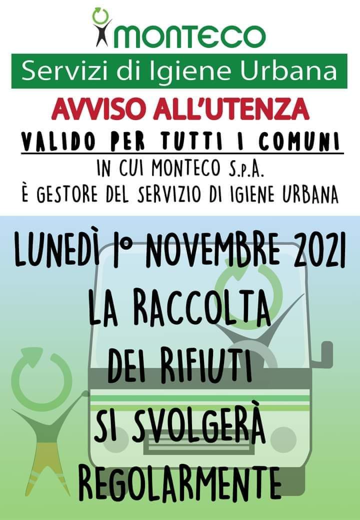 AVVISO IMPORTANTE 1 NOVEMBRE